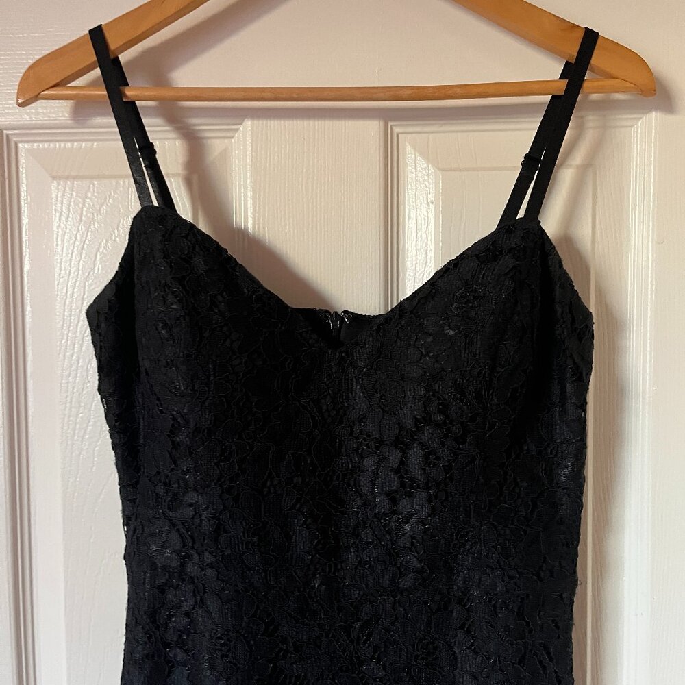 Guess Black Lace Midi Dress